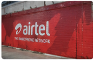 Airtel wall branding